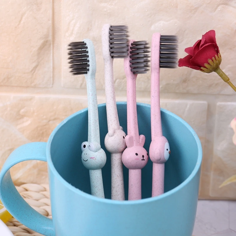 Baby Toothbrush Natural Wheat Straw Cartoon Toddler Kid Newborn Dental Oral Care Bamboo Fiber Kids Toothbrush Baby Toothbrush Natural Wheat Straw Cartoon Toddler Kid Newborn Dental Oral Care Bamboo Fiber Kids Toothbrush