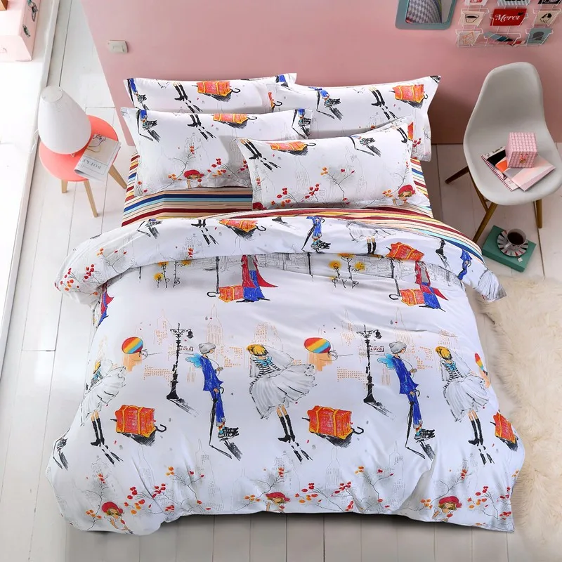 Домашний текстиль, люкс класс, солидный цветной, точка, луна и звезды 3/4 штуки в комплекте, комплекты постельного белья включает в себя одеяло, покрывало на кровать, простынь и наволочки