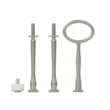 Горячая дизайн овальной формы мини 3 уровня установки Свадебная чашка кекс металлическая, для подставки для пирожных стержней