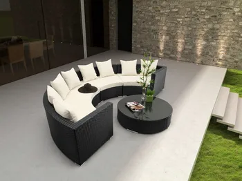 

Sofa Furniture Outdoor Rattan Furniture 5 pc Round Sectional Sofa Set