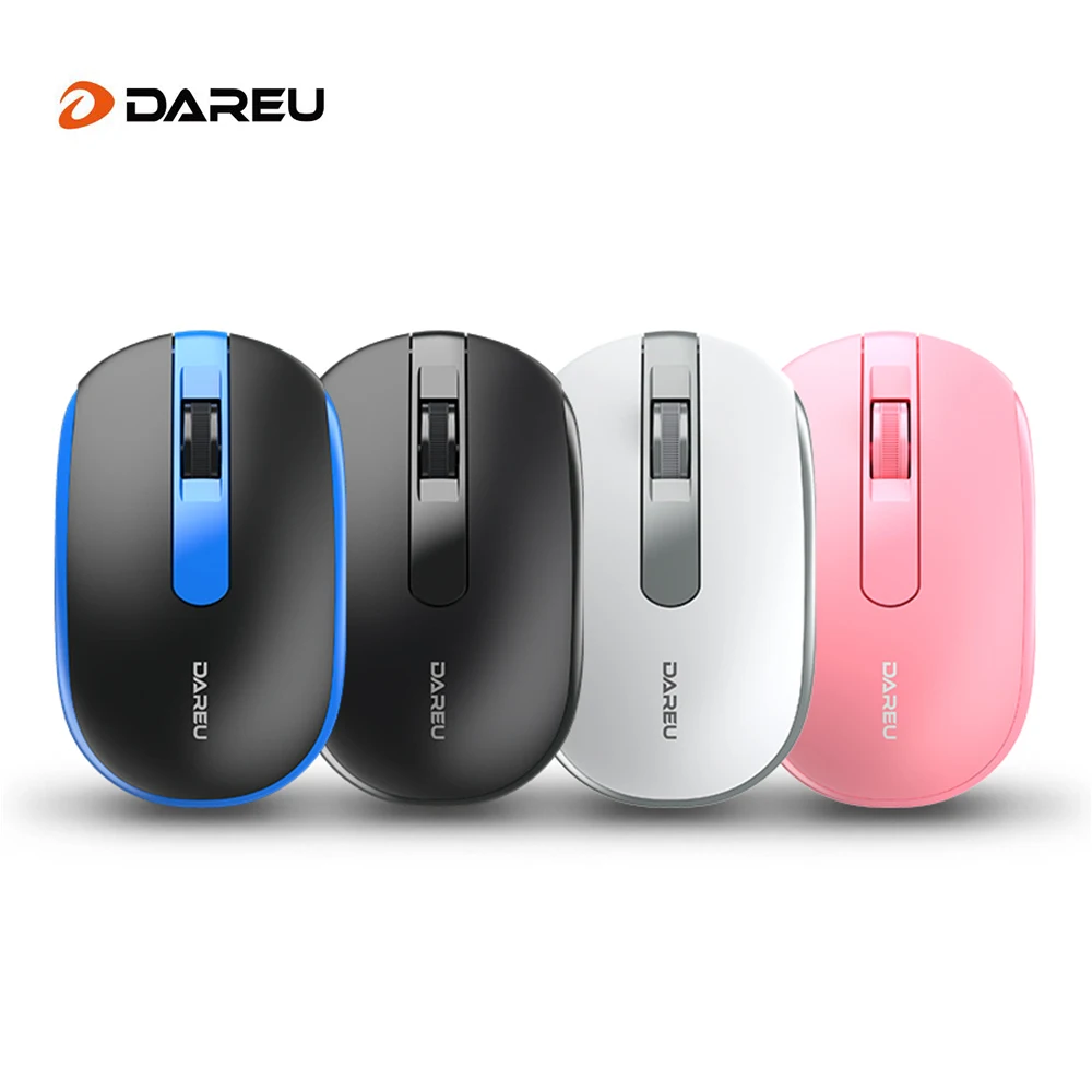DAREU LM105G беспроводная мышь Супер тонкая 2 4 ГГц передача 1000 точек/дюйм нано приемник