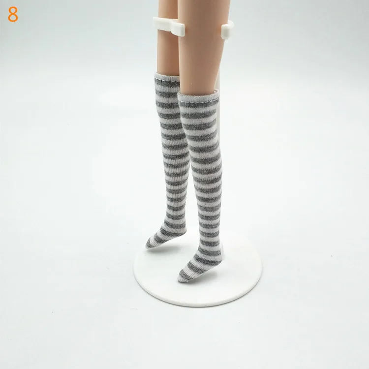 1 пара новые полосатые чулки для Barbies, Blyth, Momoko, Azone, 1/6 кукла licca носки одежда аксессуары