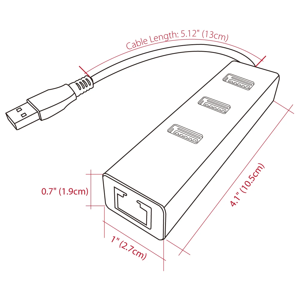 Atolla 3 Порты и разъёмы USB концентратор 3,0 USB разветвитель с RJ45 Gigabit Ethernet USB к Ethernet адаптеру для MacBook Air/Pro/поверхность/ПК/ноутбук