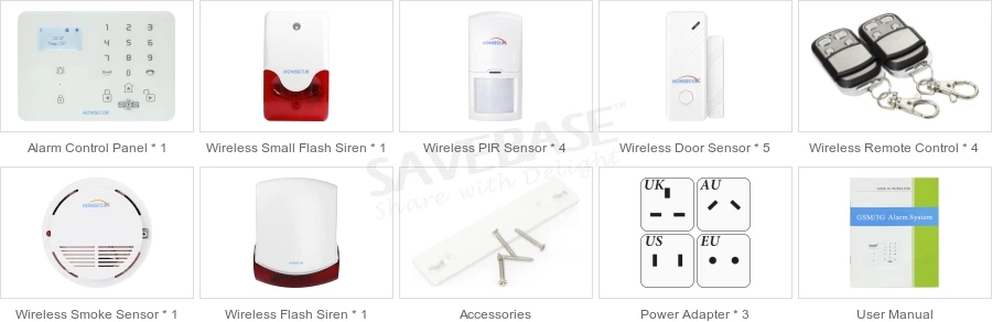 Homsecur беспроводный и проводной WCDMA-3G/GSM дома охранной сигнализации системы + IOS/Android APP