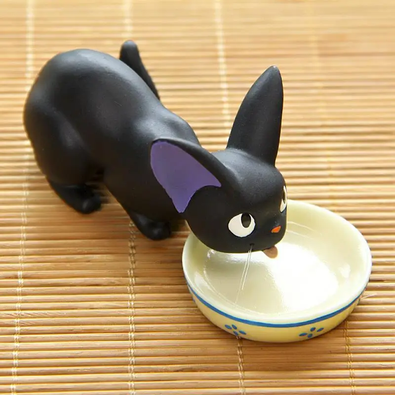 Kiki Cute Mini Black JiJi Cat Miyazaki аниме полимерная фигурка черная кошка коллекция игрушек