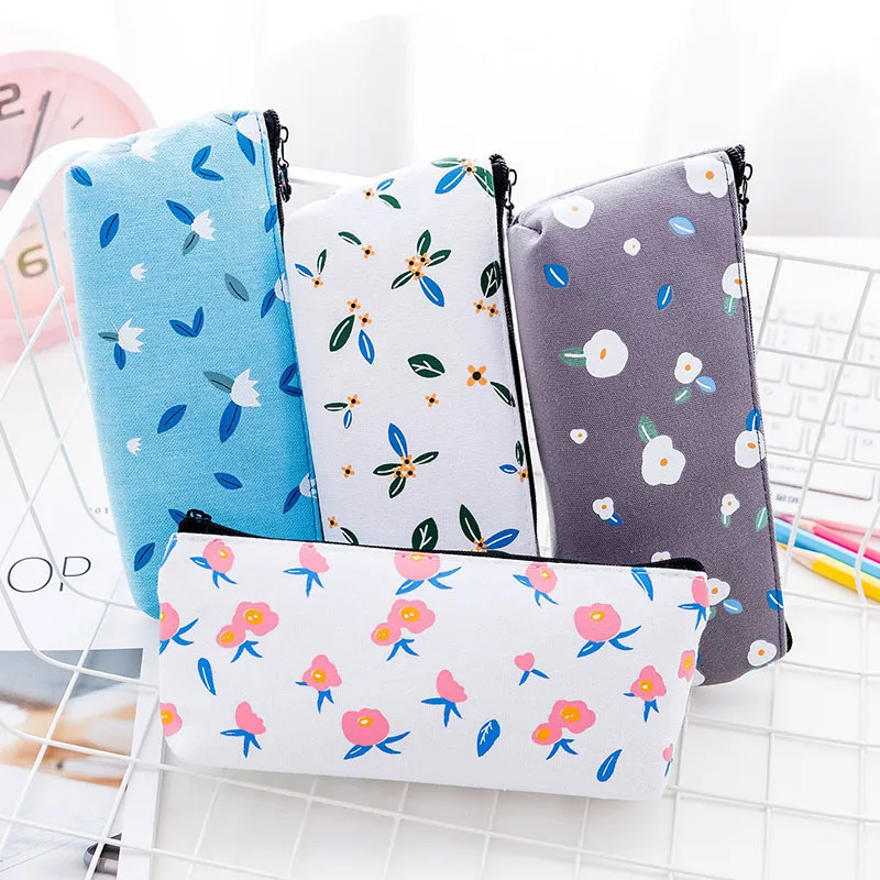 Kawaii милые школьные Карандаш Чехол в Корейском стиле из плотной ткани уголовного