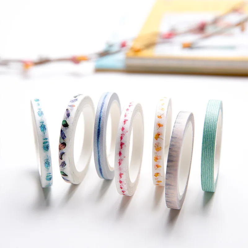 

1 Pcs 5mm*7m Very fine Function Series Japanese Washi Tape Set Stationery Scrapbooking Decorative Tapes Adhesive Tape JD16
