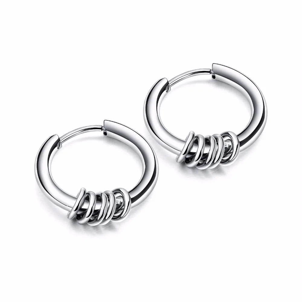 

Korean version of street hip hop earrings High quality stainless steel hipster earrings Men's jewelry gift 3-GE508