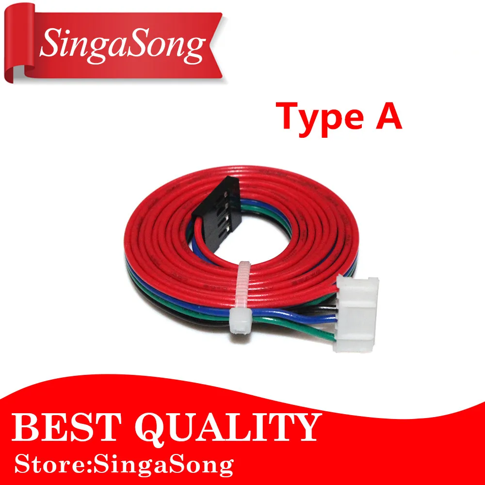 

High quality 5pcs/lot 1M DuPont line two-phase HX2.54 4pin to 6pin Terminal Motor Connector cables for 42 Stepper Motor