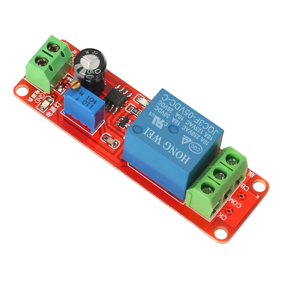 Регулируемый модуль таймера 12V 5V NE555 реле задержки постоянного тока экран ЦП 0 10 С