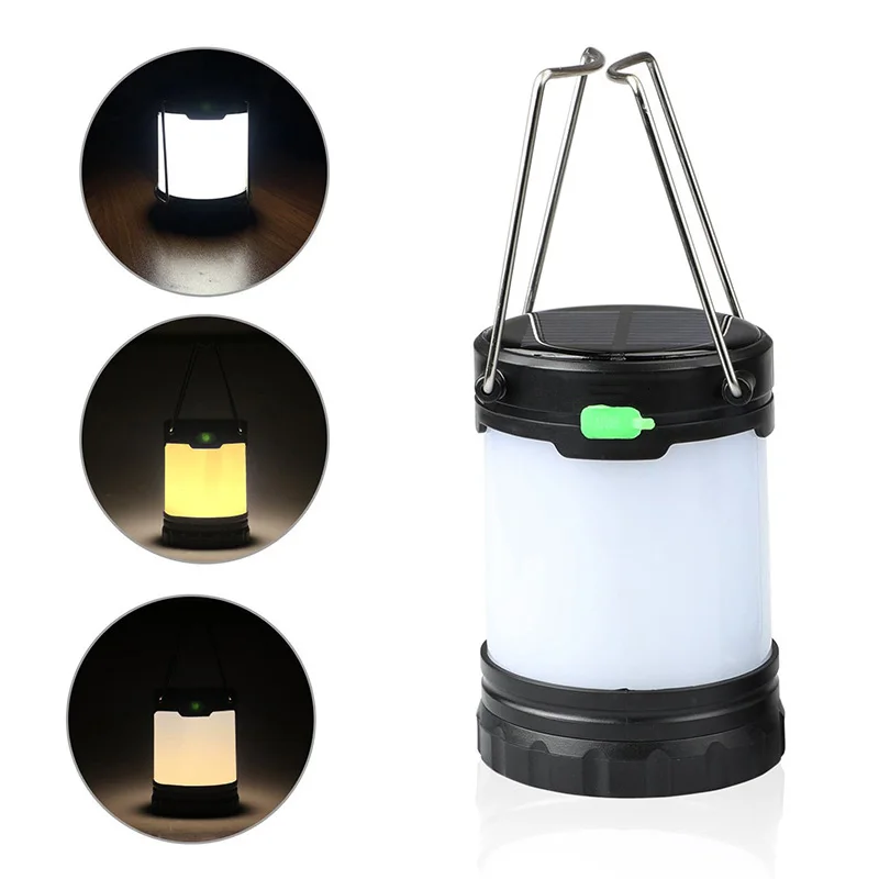 

2Pcs/Set Solar LED Light Portable Outdoor Lantern Emergency Lamp for Night Fishing Hunting Camping 55 JDH99
