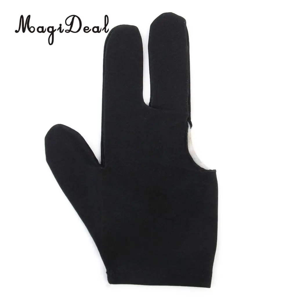MagiDeal 2 Pieces 3 Finger Pool Shooters Snooker Billiard Cue Glove + 2 Pieces Billiard Chalk