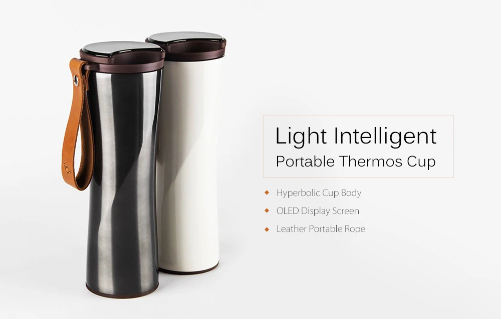 Xiaomi Simple Stainless Steel Intelligent Thermal Vacuum Water Bottle from xiaomi youpin