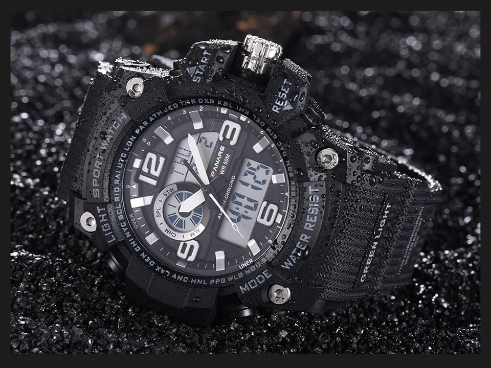 2018 PANARS Military Digital-watch Men/'s G Style Fashion Sports S Shock Army Watch LED Electronic Digital Wrist Watches for Men (6)