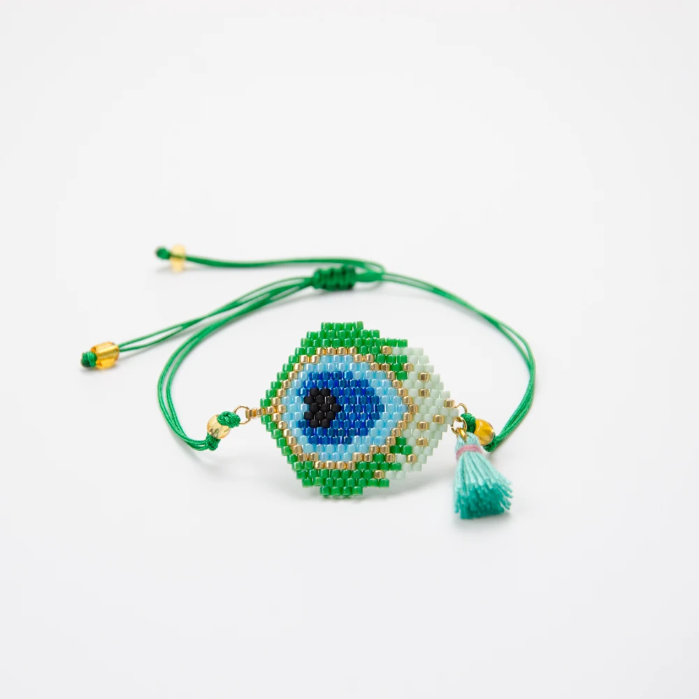 Go2boho дропшиппинг MIYUKI браслет зеленое перо павлина браслеты золото Pulseira Delicas бусы