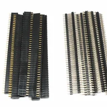 20 шт 10 пар 40 Pin 1x40 Однорядный мужской и женский 2,54 ломаемый контактный разъем PCB JST разъем полосы для Arduino черный