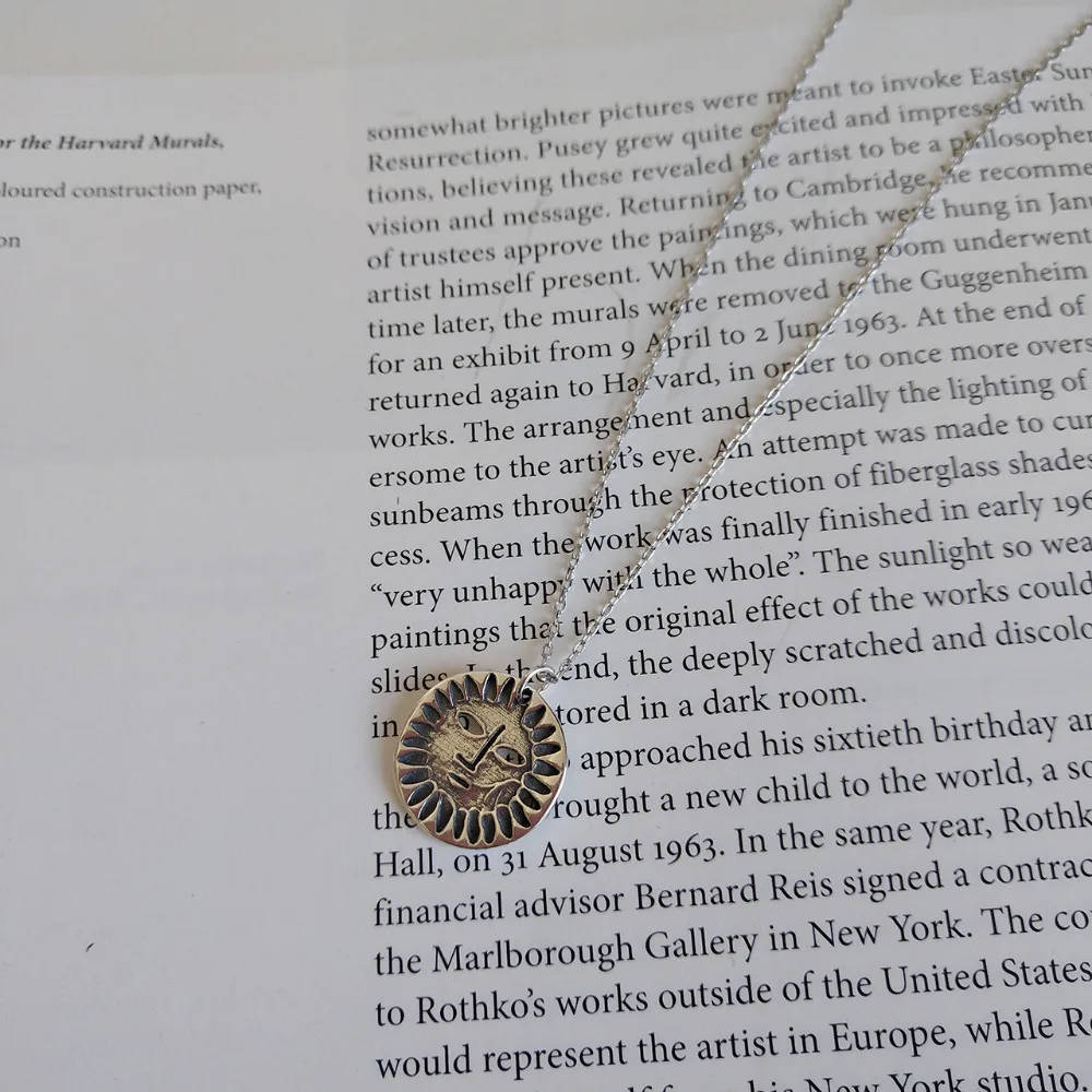 Women Solid Sterling Silver Necklaces&Pendants Girl Vintage Thai Silver Portrait Necklace Collar Jewelry Charms Accessories 2019 (4)