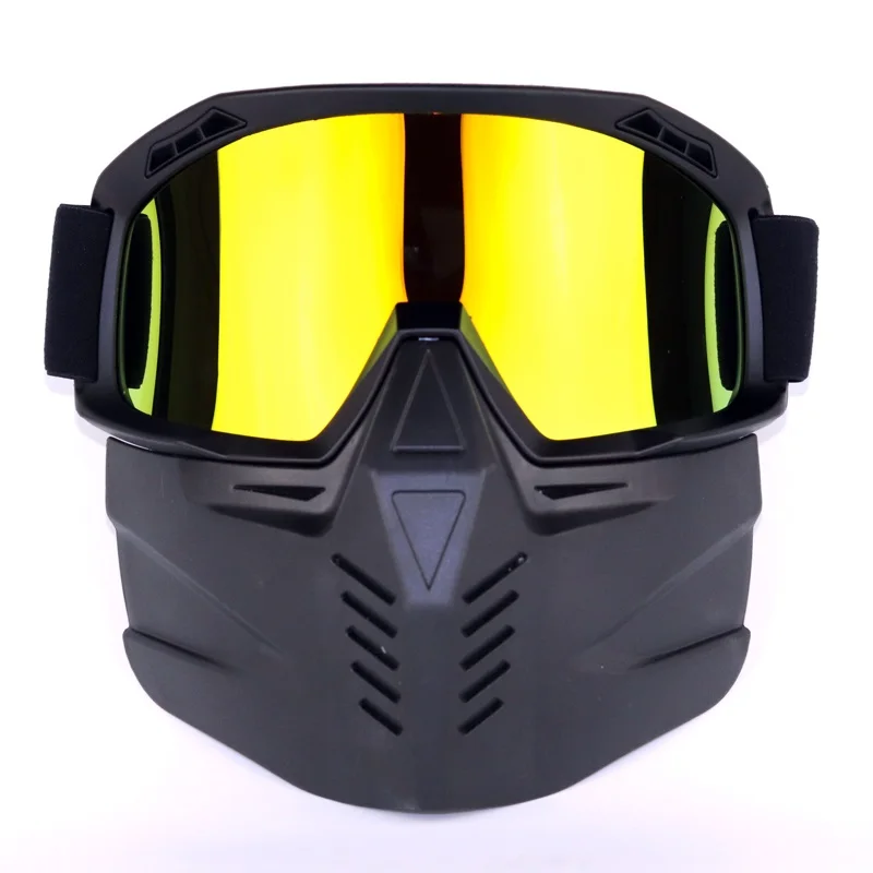 Мотоциклетный велосипедный шлем маска очки Съемные очки водонепроницаемые HD анти-УФ очки для бездорожья мото мотокросса маска очки - Цвет: BLACK-COLOUR