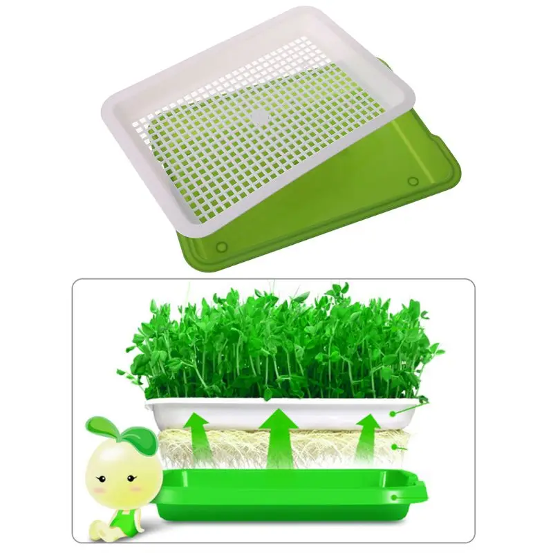 2019 New Hydroponics Seedling Tray Sprout Plate Hydroponics System Nursery Pots Tray Garden Supplies