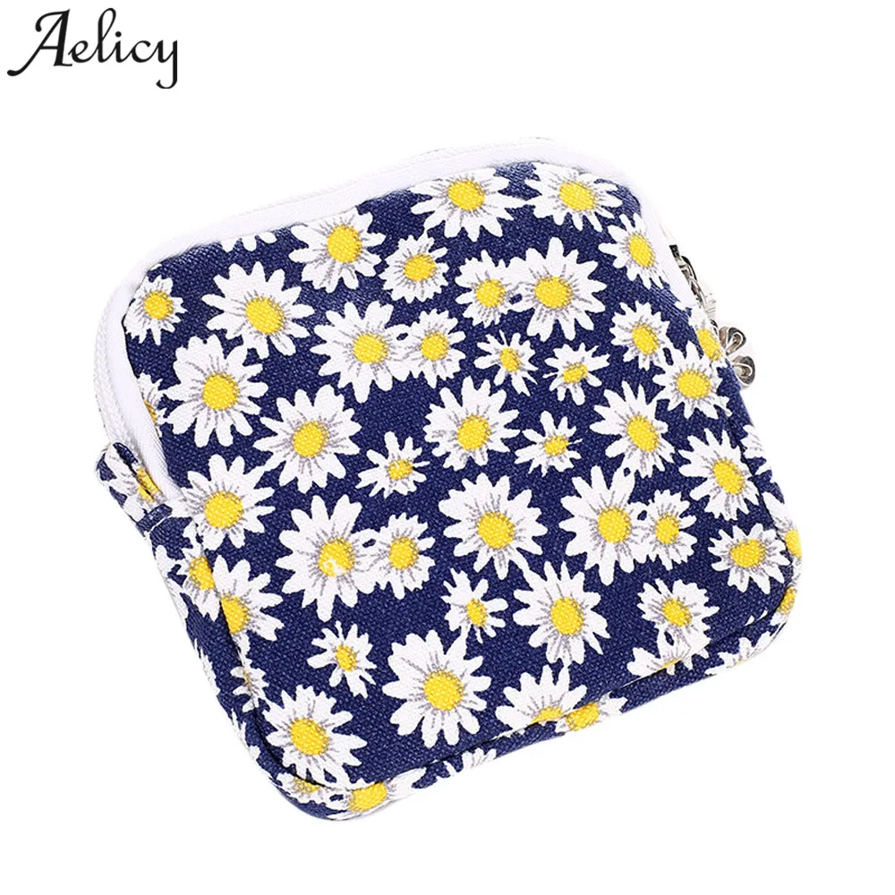 Aelicy женские сумки стиль девушки милые PrintCoin кошелек санитарно-блокнот-Органайзер держатель для салфеток Полотенца удобство чехлы-бумажники - Цвет: Yellow
