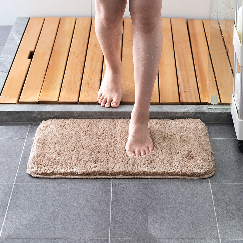 Водный Впитывающий Коврик коврик для ванной комнаты ванная комната Домашний напольный коврик для спальни ковер из искусственного меха пушистый ковры 40*60 см wx11221102