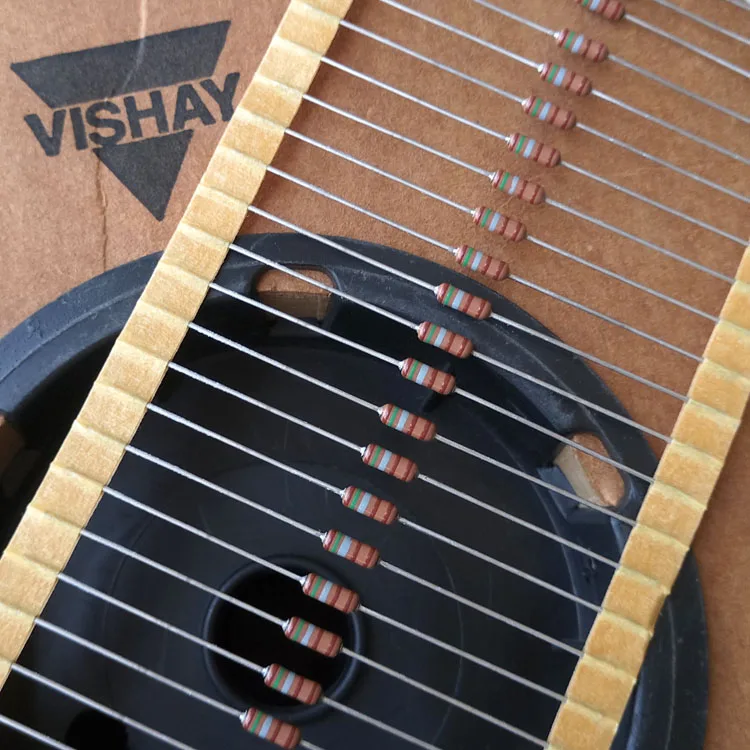 50 шт./лот VISHAY CCF55 Series 0R-10M/0 25 Вт-0 5 Вт 1% Осевая металлическая пленка цветное кольцо