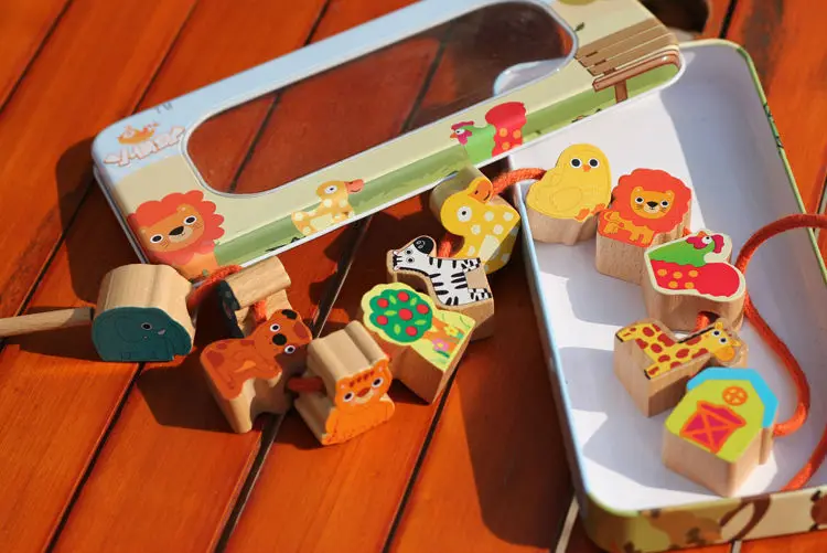 Free shipping Kids Jewelery Making Utilities Tin Box Beads toy Matching Reshaping Children large blocks educational