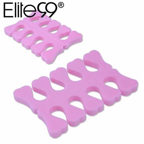 

Elite99 2pieces/Pack Nail Art Toes Separators Fingers Foots Sponge Soft Gel UV Tools Polish Manicure Pedicure Pink Professional