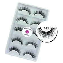 Новые 5 пар 3D накладные ресницы ручной работы тонкие мягкие 12 мм норковые ресницы красота расширение коробочка для ресниц A13