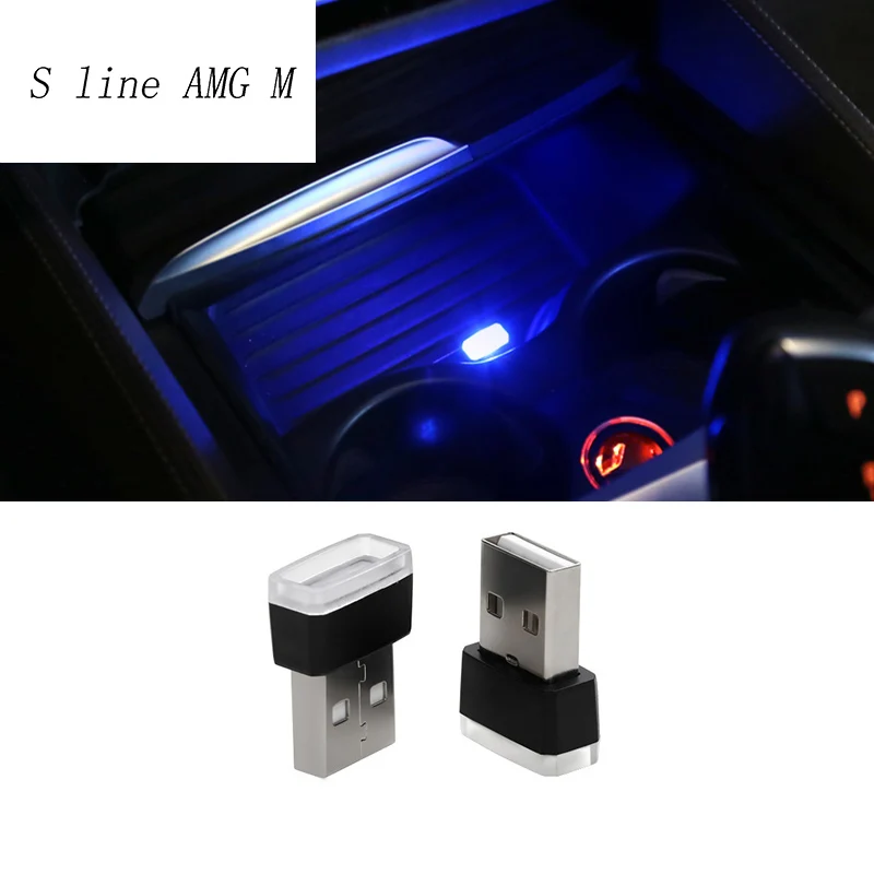Автомобильный Стайлинг подстаканник ящик для хранения светильник USB