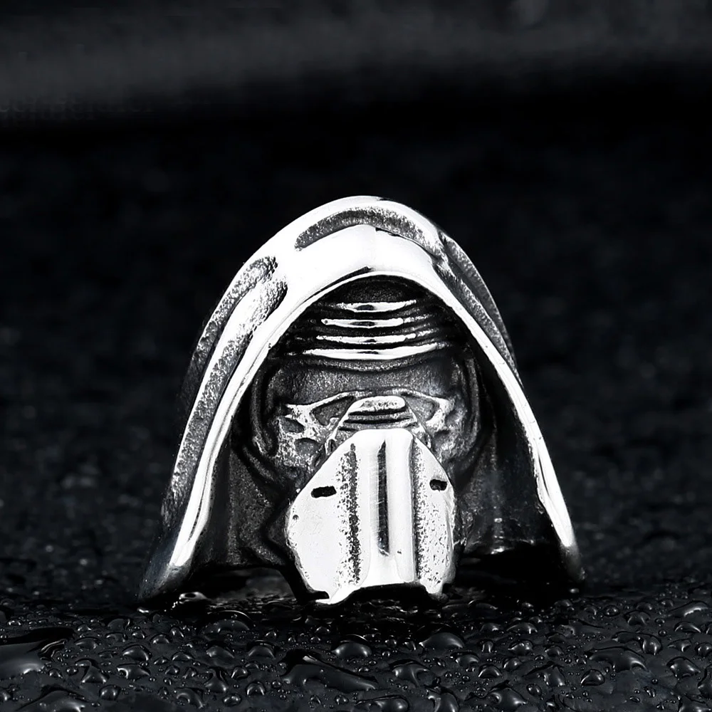 Фильм Звездные войны Kylo маски Ren мужское кольцо на палец большая широкая