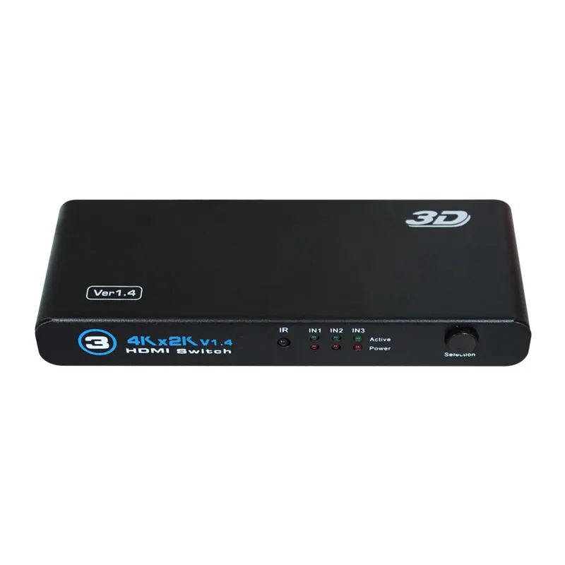 4k HDMI интерфейс Поддержка 3D эффект видео коммутатор 3 в 1 выход для светодиодного
