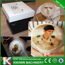 2017 hot sale beverage coffee biscuit cookies food chocolate art design printer