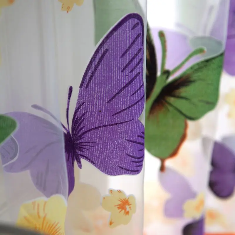 100*200 см стержень офсетная печать бабочка экран окна занавес просвечивающий тюль