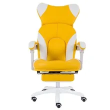 В офисе игровая для киберспорта Poltrona Silla Gamer кресло из искусственной кожи розовый милый массаж ног Эргономика