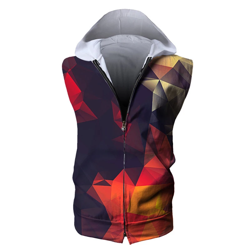 ONSEME Geometric Gay Pride 3D Hoodies Pullovers Mens Hipster Zipper