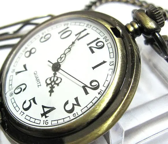 Карманные часы в винтажном стиле с бронзовым кварцем|quartz watch movement suppliers|quartz chronograph
