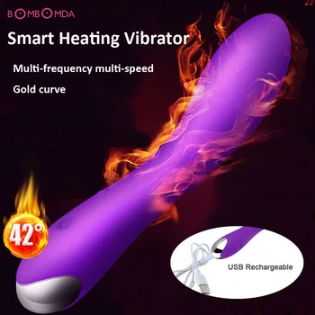 20 Speeds Powerful USB Charging Vibration Dildo Vibrators For Women,G Spot Smart Heating Vibrator Adult Sex Toys Sex Products O3