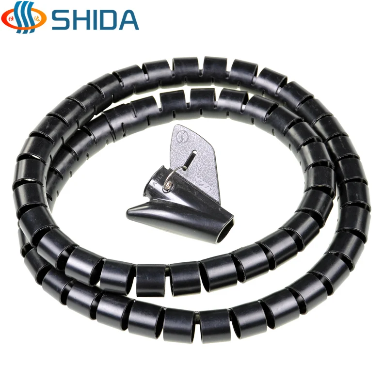 

1.5M size S 16mm Zip Wire cable Storage tube holder tidy manager Organizer ties Kit Hub for computer office home CN post