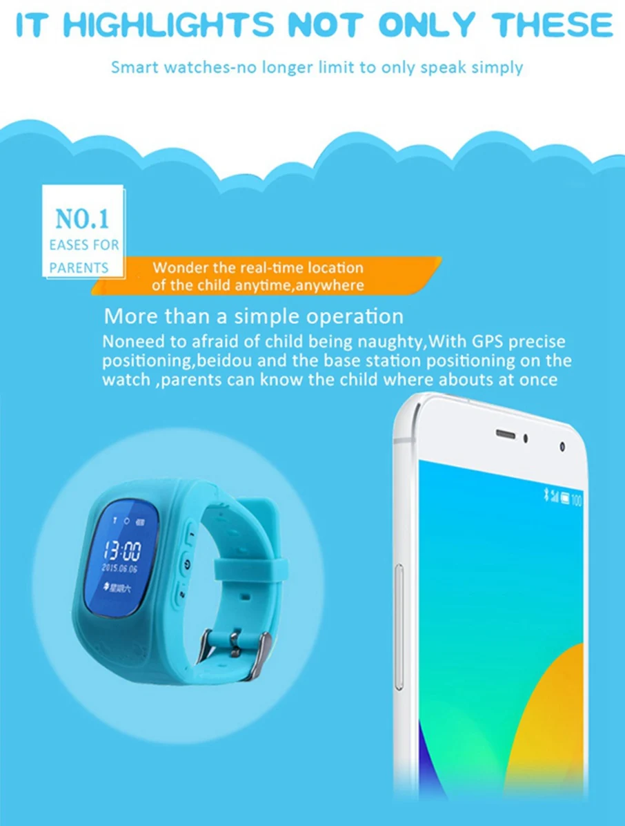 Icoque q50 GPS Smart Watch Kids Safe Baby SOS Phone Call Children Smartwatch Anti-Lost Monitor Wristwatch Smart Watch GPRS Sim (9)