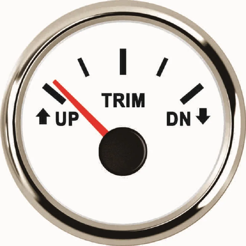 2" Universal Trim Meter Gauge UP DN 0 190ohm Signal 12V/24V For Marine