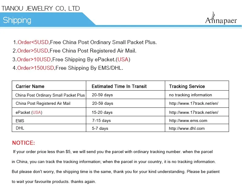 shipping