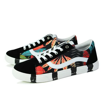 

Men Casual Shoes Spring Autumn Mens Graffiti Breathable Flats Walking Shoes Zapatillas Hombre Fashion Shoes Male