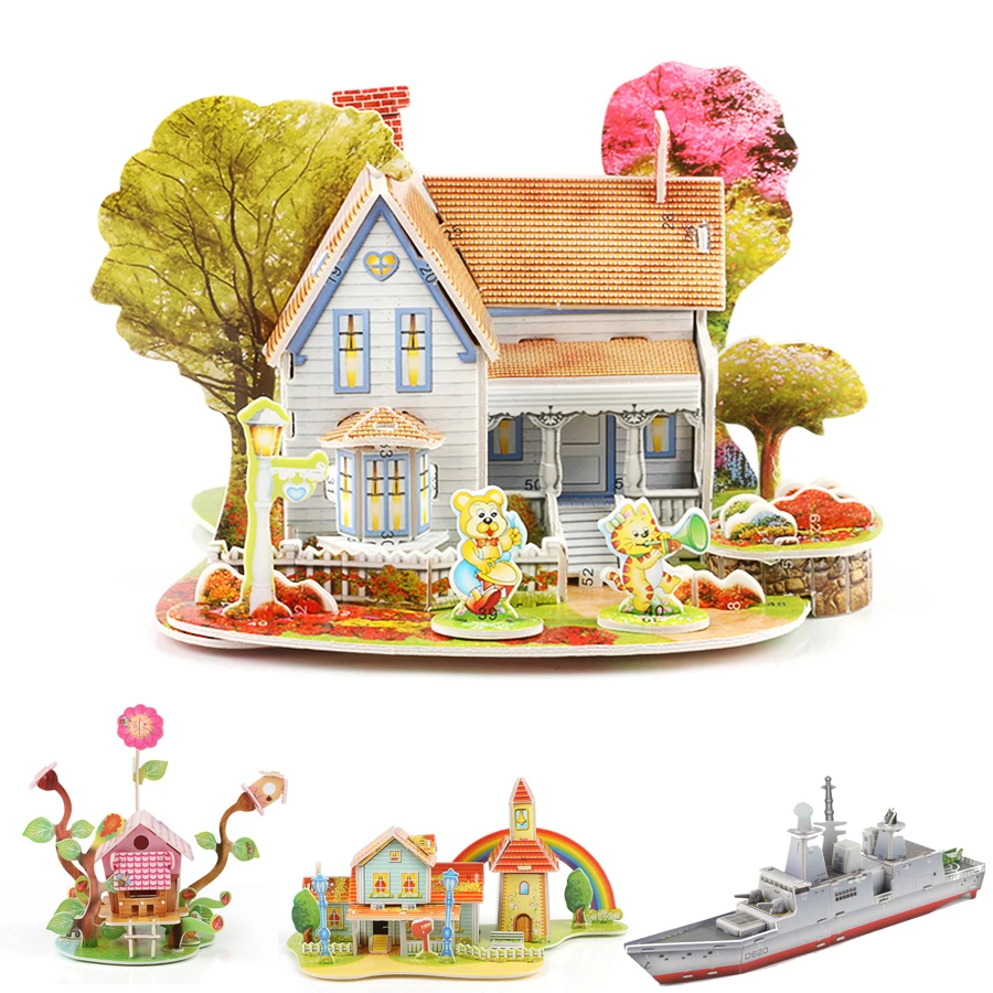 3D del rompecabezas DIY juguete del bebé chico Aprendizaje Temprano Castillo construcción patrón regalo los niños Brinquedo Educativo casas rompecabezas D19 3D del rompecabezas DIY juguete del bebé chico Aprendizaje Temprano Castillo construcción patrón regalo los niños Brinquedo Educativo casas rompecabezas D19