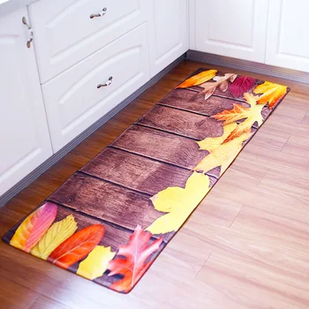 

Honlaker 60x180CM Long Entrance Mat Kitchen Rug Vintage Fashion Flannel Bathroom Doormat Non-slip Absorbent Floor Mat