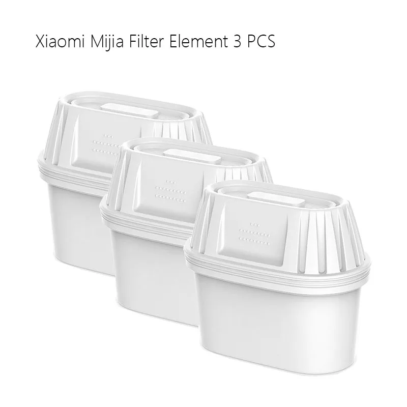 Xiaomi Mijia фильтровальный чайник эффективная фильтрация как материал натрия свободный фильтр для воды с светодиодный напоминание о освещении для умного дома - Цвет: 3PCS Filter Element