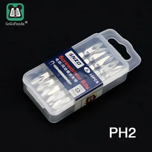 10 шт./лот PH2 магнитные крестовые биты Двойной Конец шестигранный хвостовик 65 мм электрическая отвертка Биты