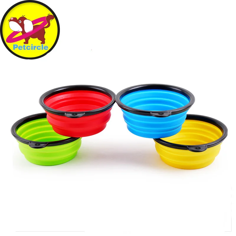 1PC Pet Products Silicone Dog Bowl Pet Folding Portable Pet Dog Bowls