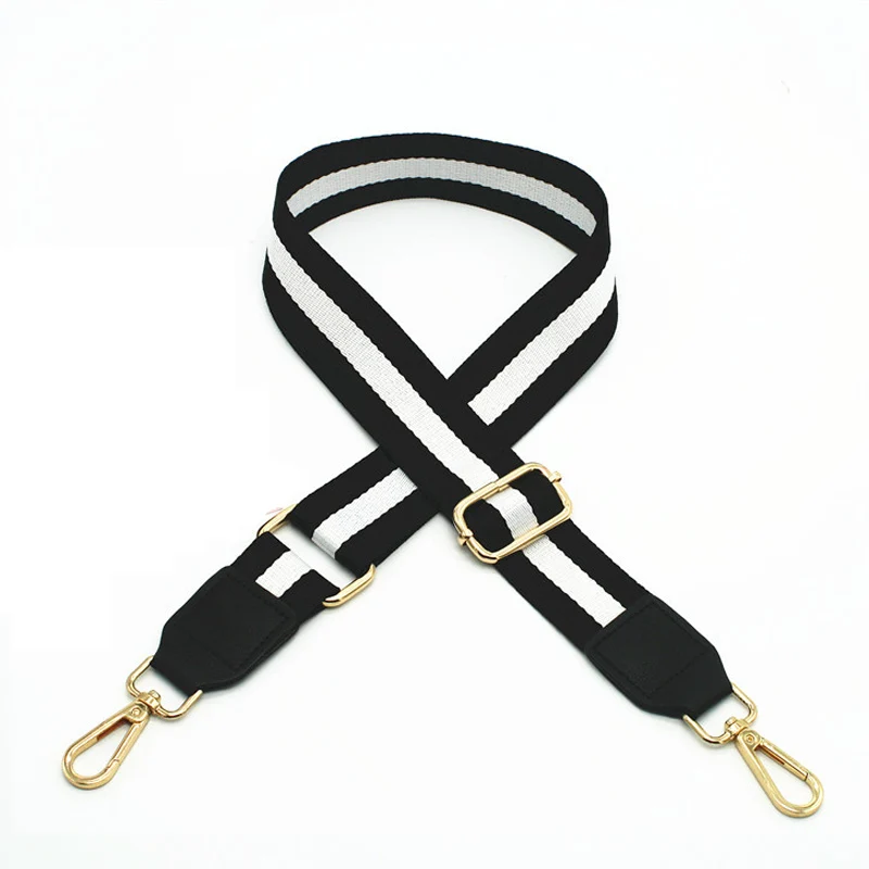 3.8cm Wide Nylon Striped Strap Replacment Shoulder Bag Accessories Women Bag Belt Adjustable Long Handbag Strap Handle KZ1001-1