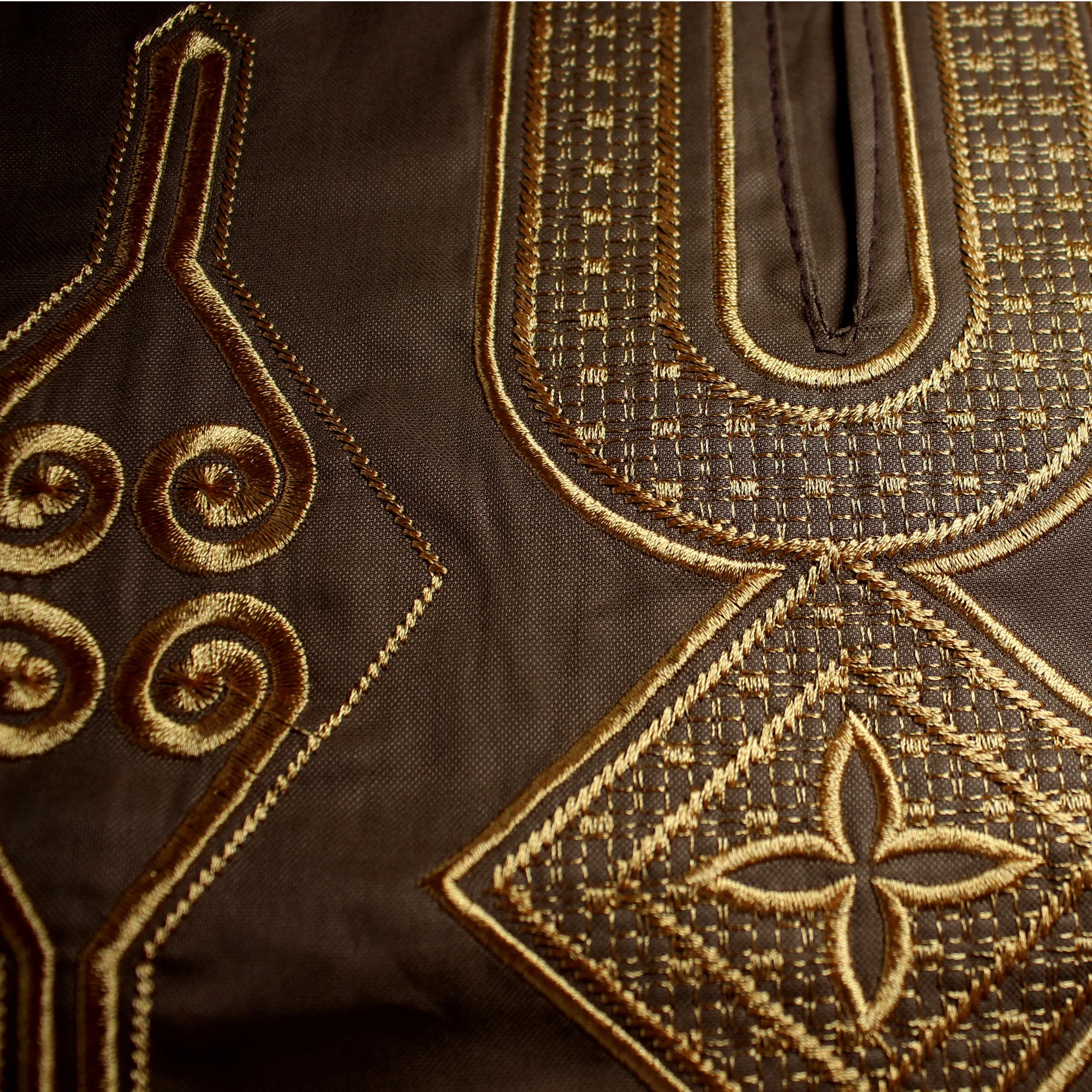 Африканская одежда Базен вышивка дизайн золотой мусульманская одежда для мужчин Дашики Новинка
